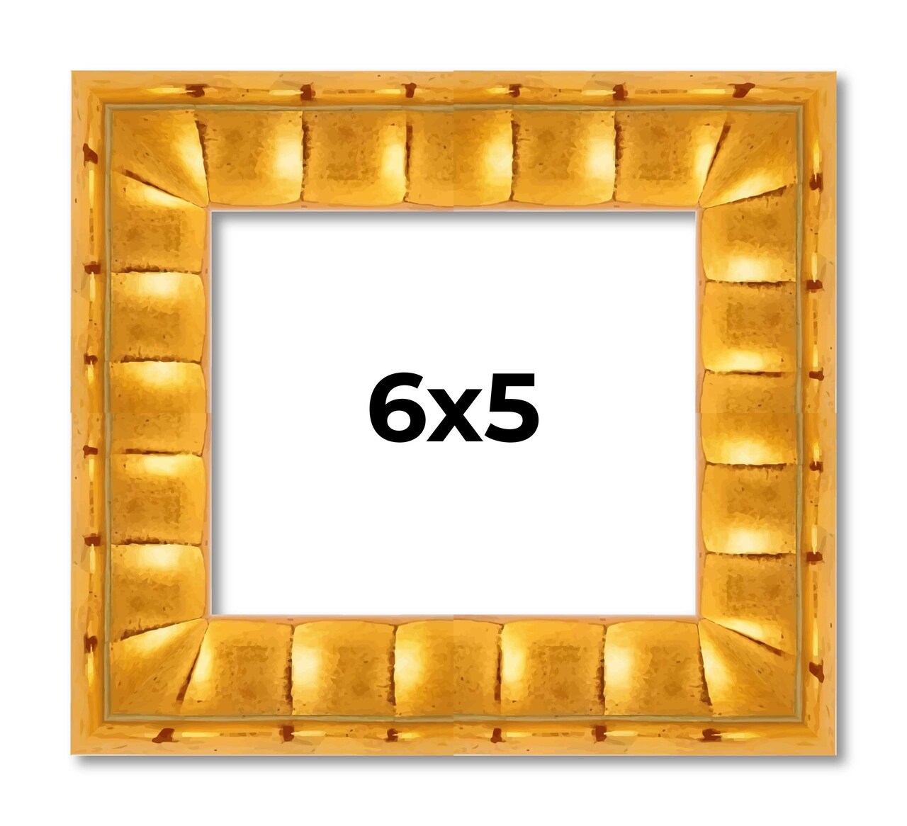 6x5 Bamboo Picture Frame with UV-Resistant Acrylic & Acid Free Backing, Available in 4 Finishes - Brown, Black, Gold, and Natural